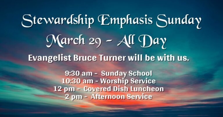 Stewardship Emphasis Sunday